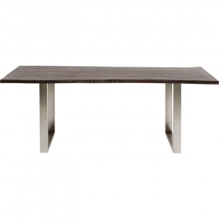 Eettafel Harmony 180x90cm walnoot chroom Kare Design