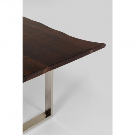 Eettafel Harmony 180x90cm walnoot chroom Kare Design