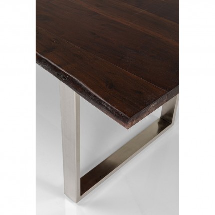 Eettafel Harmony 180x90cm walnoot chroom Kare Design