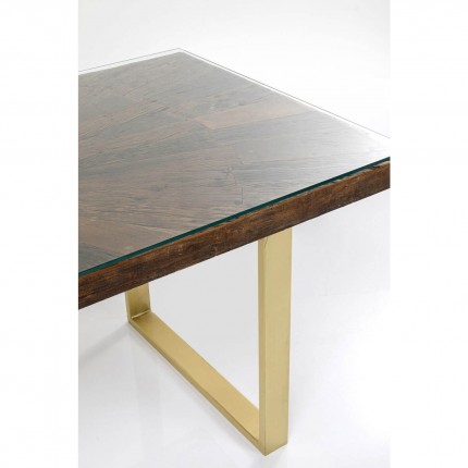 Eettafel Conley 160x80cm brass Kare Design