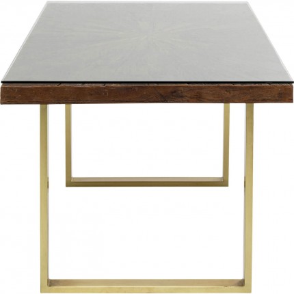 Eettafel Conley 160x80cm brass Kare Design