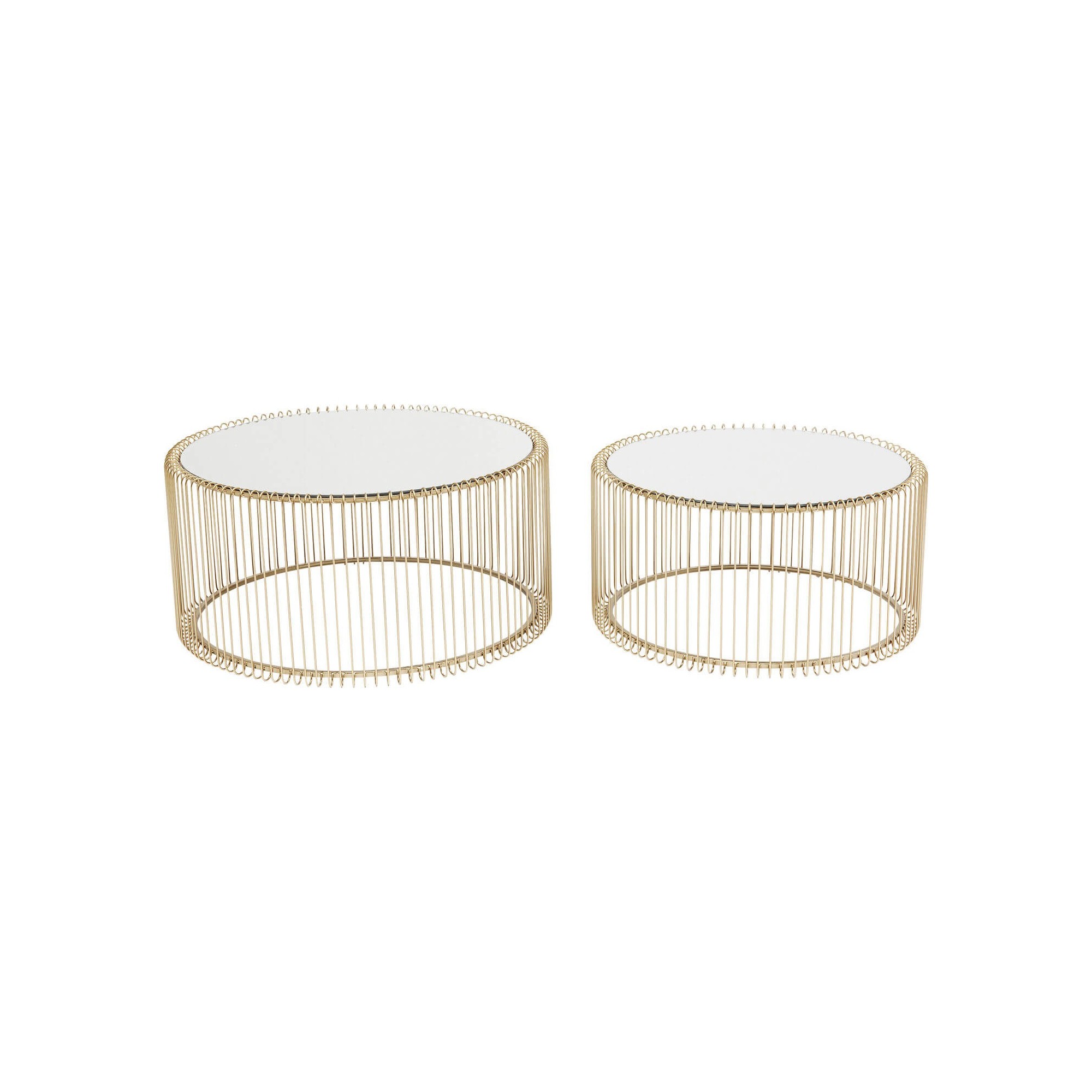 Coffee Table Wire Brass (2/Set) Kare Design