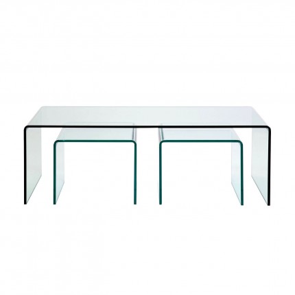 Coffee Table Visible Clear (3/Set) Kare Design