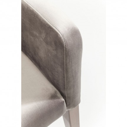 Chair with armrests Mode velvet grey Kare Design