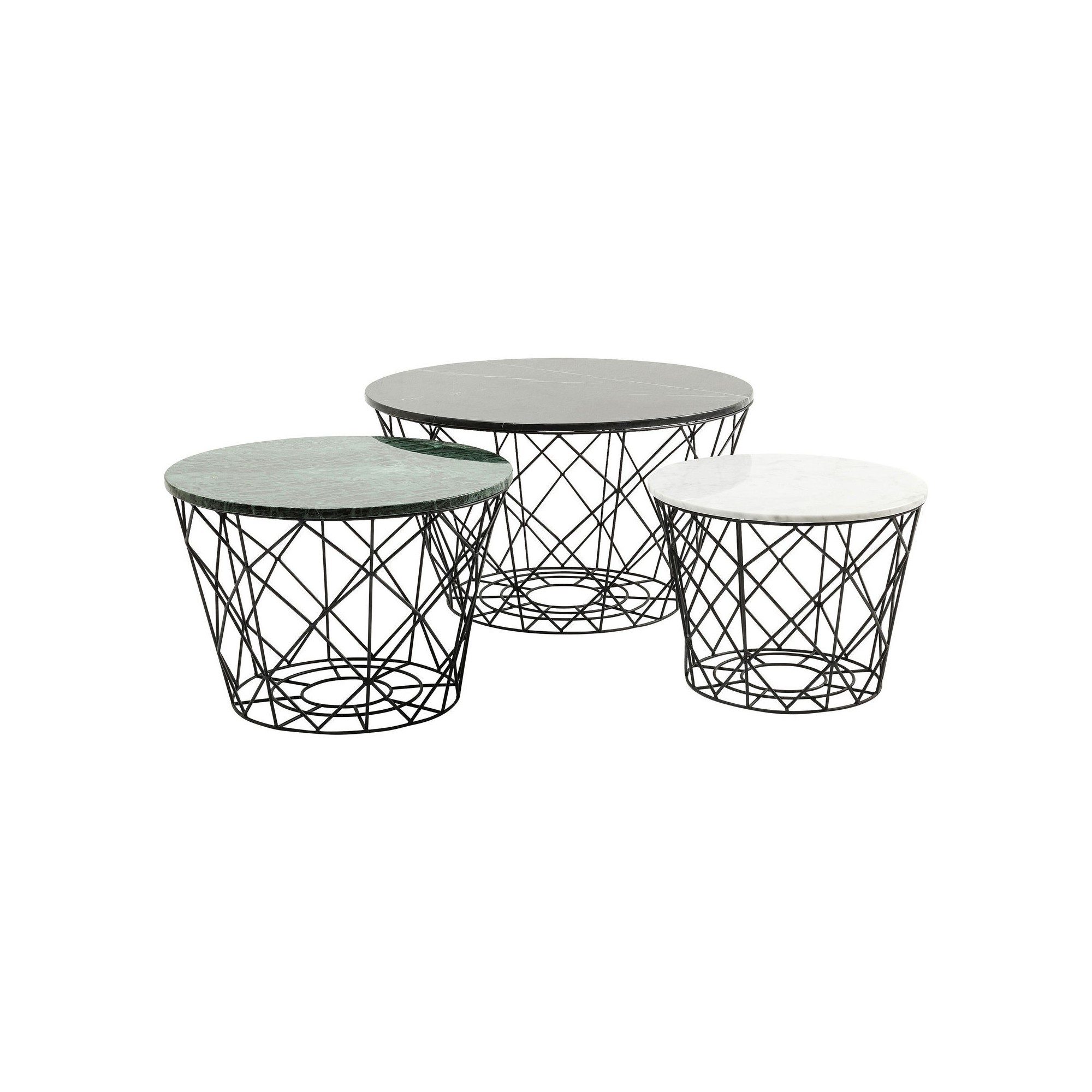 Coffee Table East Round (3/Set) Kare Design