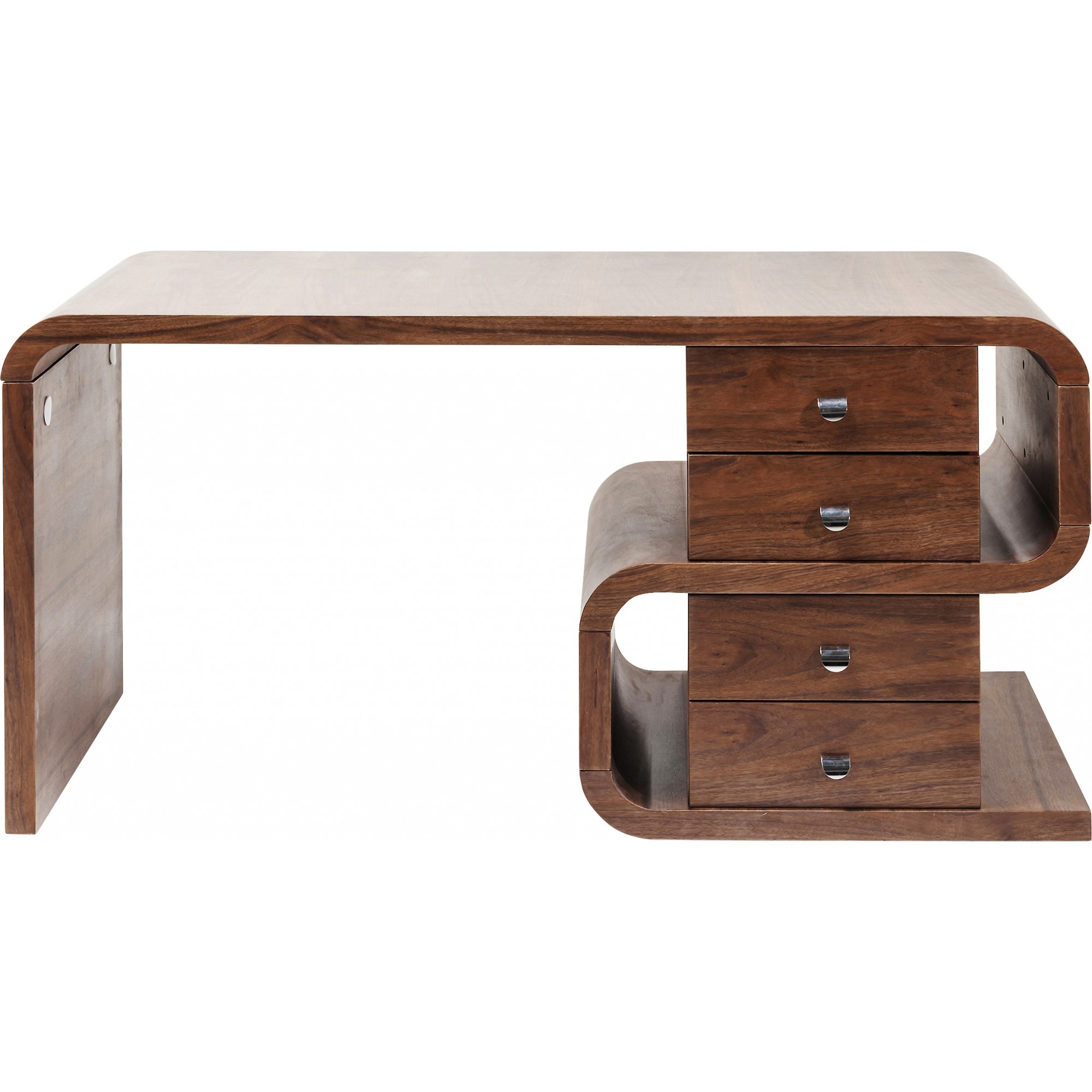 Desk Soft Snake Walnut 150x70cm Kare Design