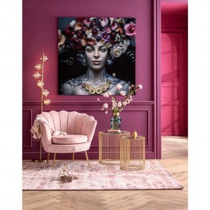 Tableau en verre Flower Art Lady 120x120cm Kare Design