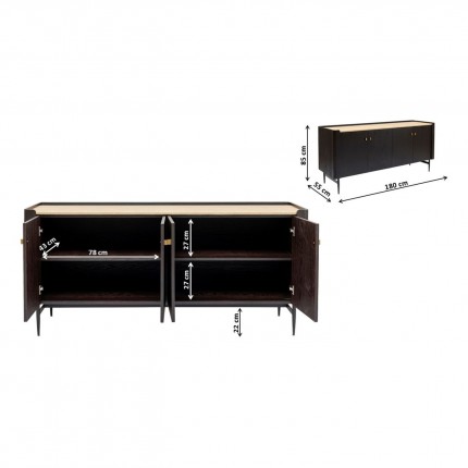 Dressoir Milano 4 deuren Kare Design