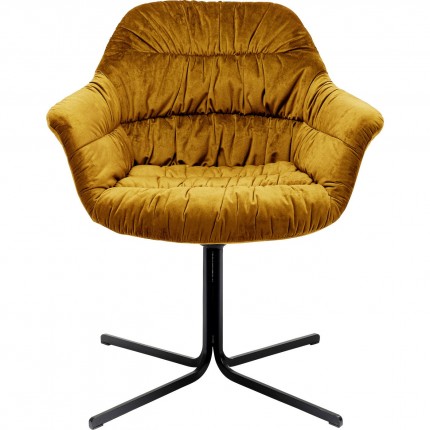 Swivel chair with armrests Colmar Yellow Kare Design