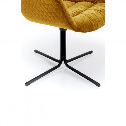 Swivel chair with armrests Colmar Yellow Kare Design