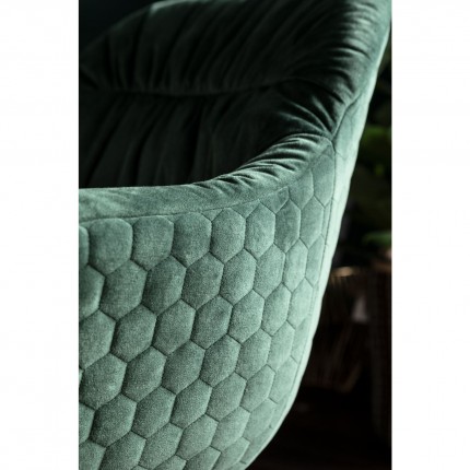 Swivel chair with armrests Colmar green Kare Design