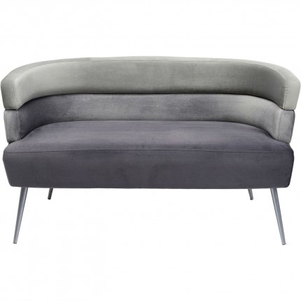 Sofa Sandwich 2-Zits fluweel grijs Kare Design