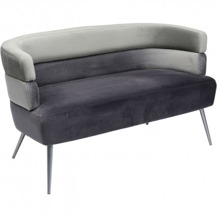 Sofa Sandwich 2-Zits fluweel grijs Kare Design