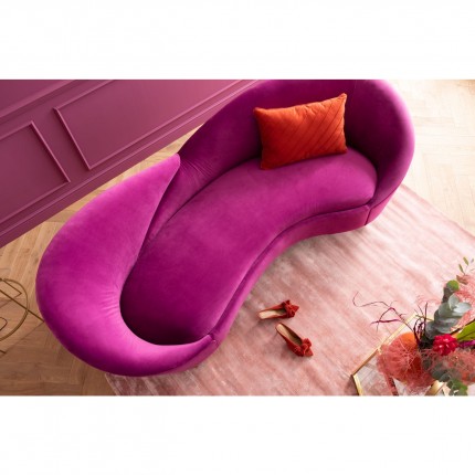 Sofa Night Fever 3-Zits fluweel paars Kare Design