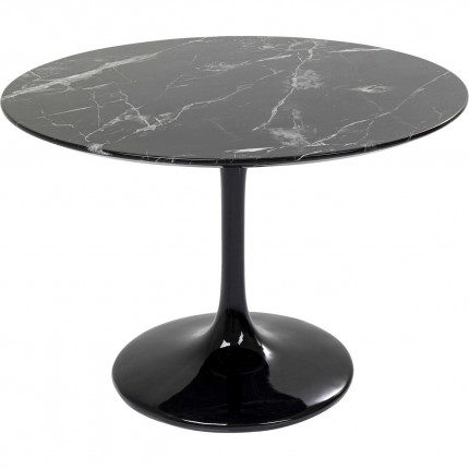 Eettafel Solo Ø110cm marmer zwart Kare Design