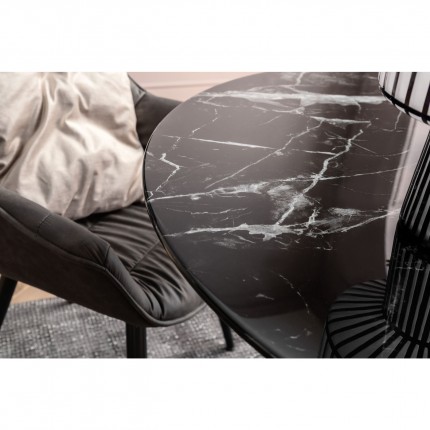 Eettafel Solo Marble Black Ø110cm Kare Design