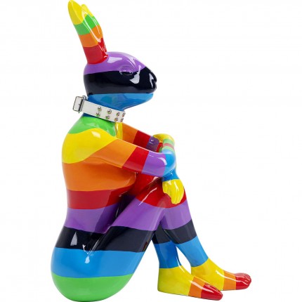 Decoratie Sitting Rabbit Rainbow XL 80cm Kare Design