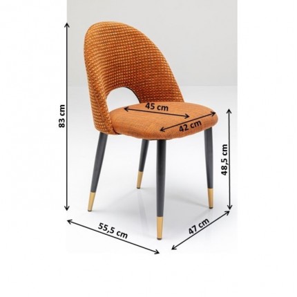 Chair Hudson orange Kare Design