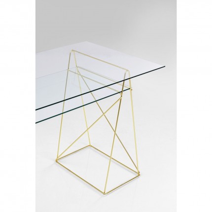 Desk Polar 135x65cm gold Kare Design