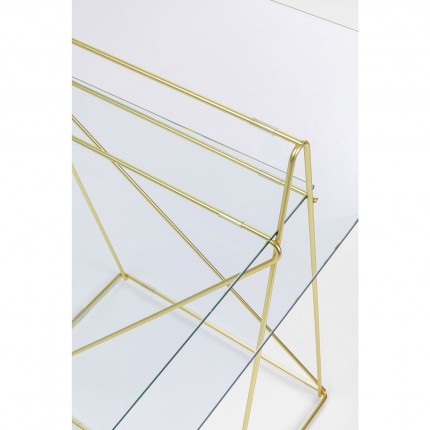 Desk Polar 135x65cm gold Kare Design