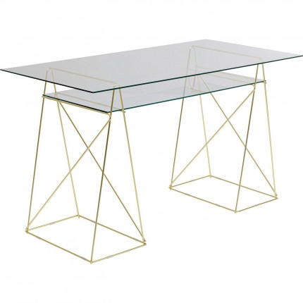 Desk Polar 135x65cm gold Kare Design