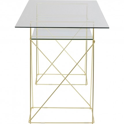 Desk Polar 135x65cm gold Kare Design