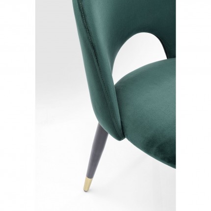 Stoel Iris fluweel groen Kare Design