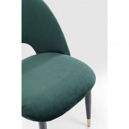 Stoel Iris fluweel groen Kare Design