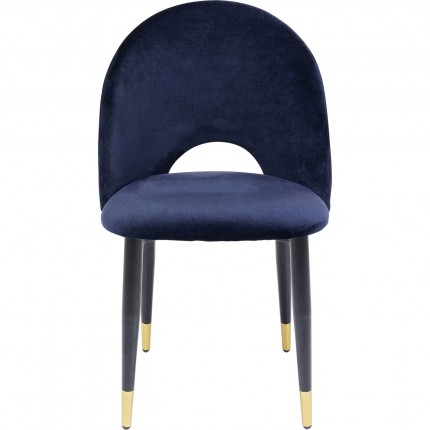 Chair Iris velvet blue Kare Design