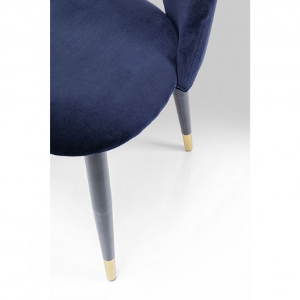 Chair Iris velvet blue Kare Design