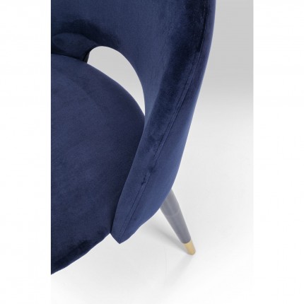 Chair Iris velvet blue Kare Design