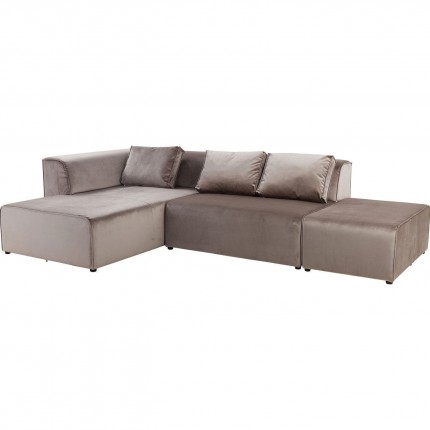 Sofa Infinity Velvet Taupe Left Kare Design