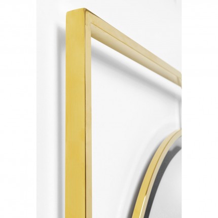 Spiegel Stanford Frame Gouden Ø90cm Kare Design