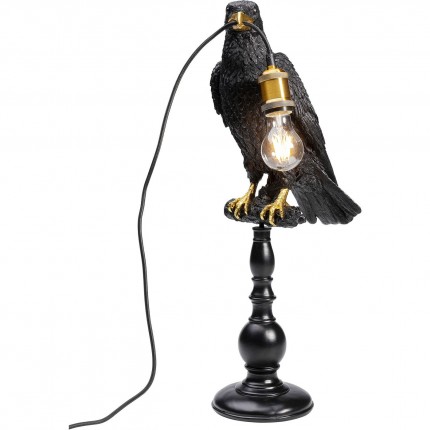 Table Lamp sitting crow black Kare Design