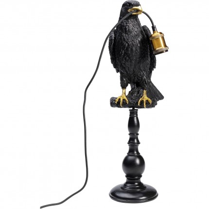 Table Lamp sitting crow black Kare Design