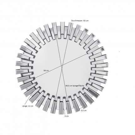 Wall Mirror Sprocket Ø92cm Kare Design