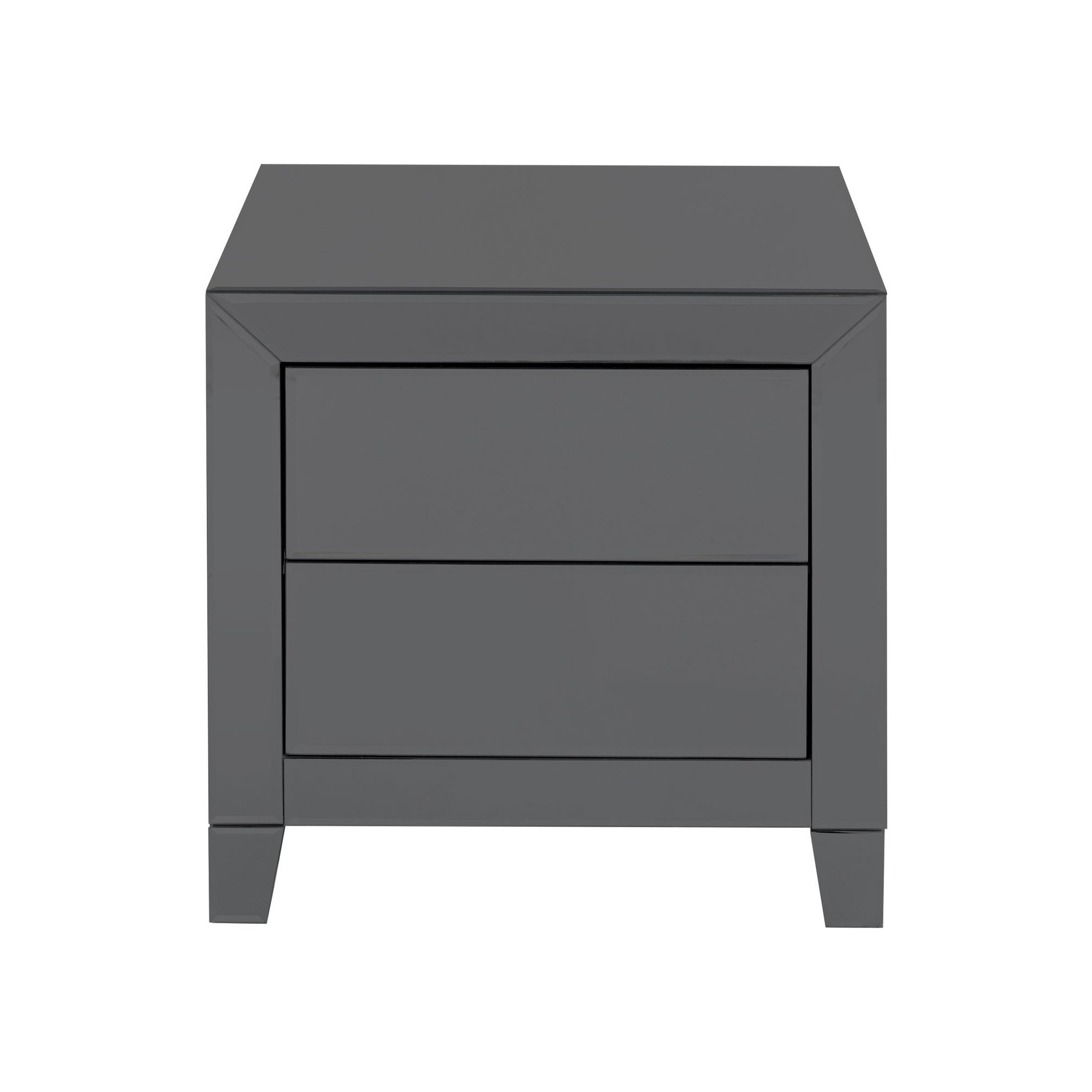 Petite commode Luxury Push 2 tiroirs gris