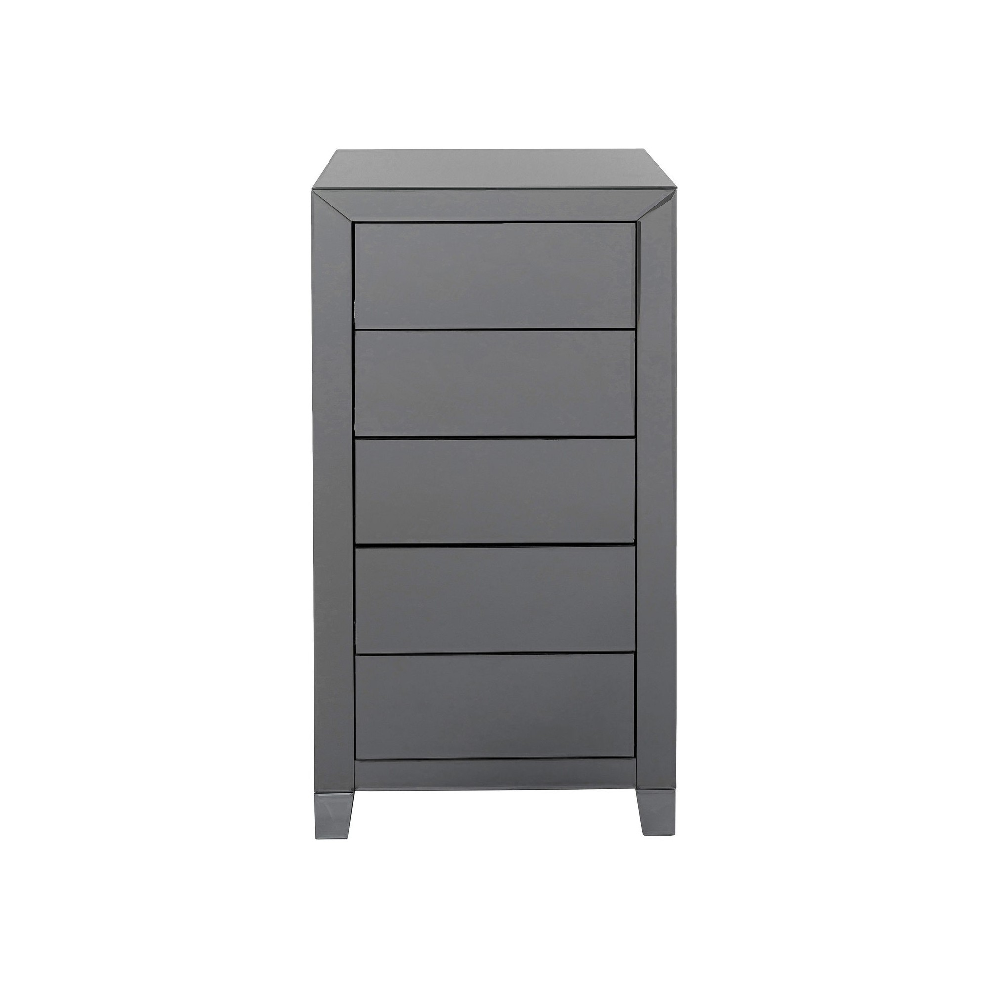 Commode haute Luxury Push 5 tiroirs gris