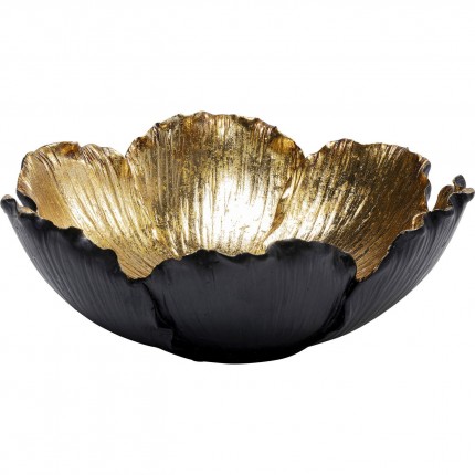 Beker Flower Bloom Zwart Gouden Ø25cm Kare Design