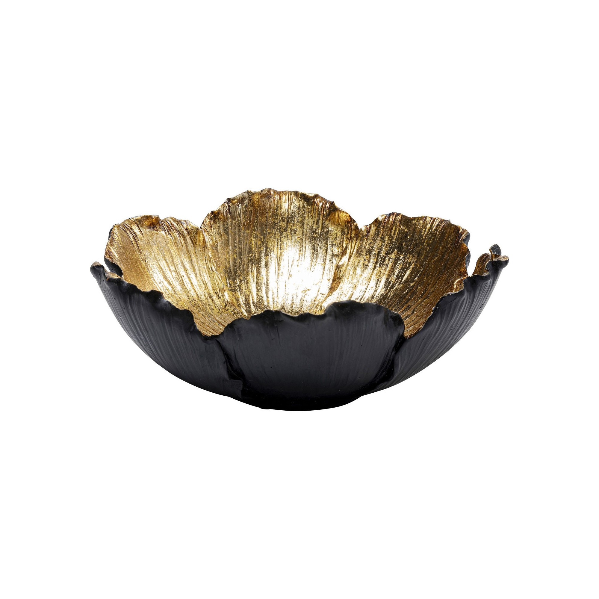 Coupe décorative Flower Bloom noir-doré Ø25