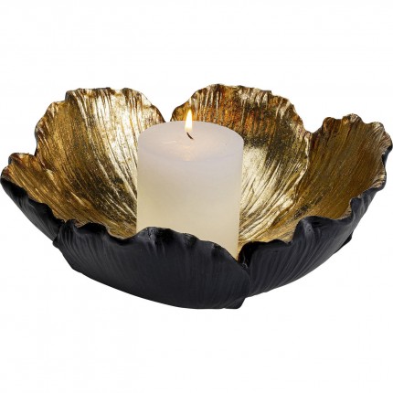 Beker Flower Bloom Zwart Gouden Ø25cm Kare Design