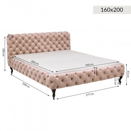 Bed Desire Fluweel Ecru Kare Design