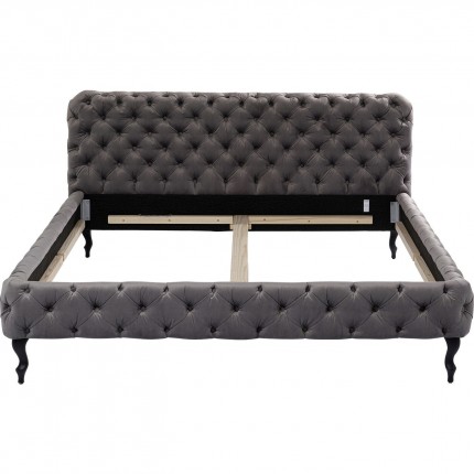 Bed Desire Zilver Grijs Fluweel Kare Design