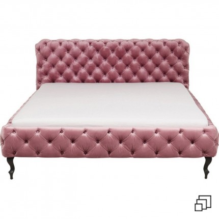 Bed Desire velvet pink Kare Design