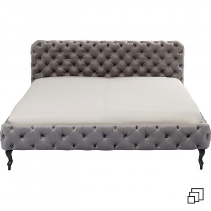 Bed Desire velvet grey Kare Design