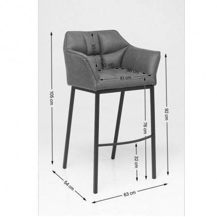 Bar Stool Thinktank Quattro grey Kare Design