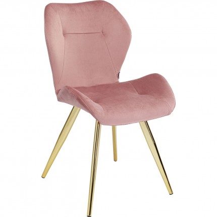 Chair Viva velvet pink Kare Design