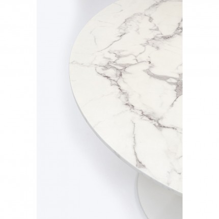 Table Schickeria Ø110cm marbleprint white Kare Design