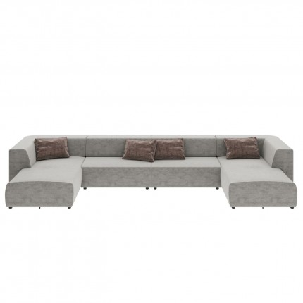 Corner Sofa Infinity Grey XXL 4-Seater Kare Design