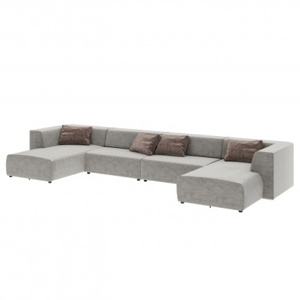 Corner Sofa Infinity Grey XXL 4-Seater Kare Design